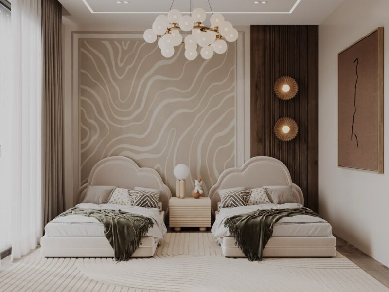Các mẫu thiết kế phòng ngủ cho 2 người công năng và tiện lợi Thiết kế phòng ngủ cho 2 bé gái