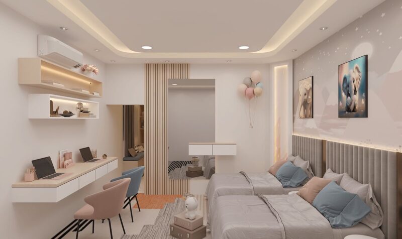 Các mẫu thiết kế phòng ngủ cho 2 người công năng và tiện lợi Thiết kế phòng ngủ cho 2 người