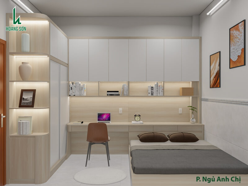 Dự án thiết kế phòng ngủ cho nhà anh Kiên Củ Chi