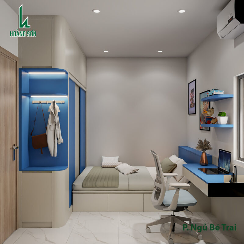 Tủ quần áo kịch trần – MDF phủ Melamine