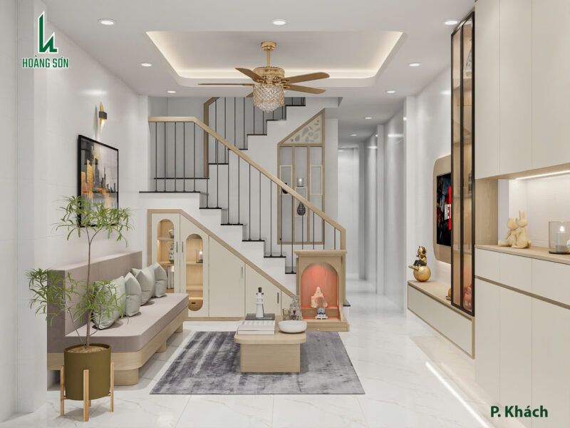 Bàn giao dự án thiết kế phòng khách cho nhà anh Nhân quận 3, TP.HCM Dự án thiết kế phòng khách cho nhà anh Nhân quận 3