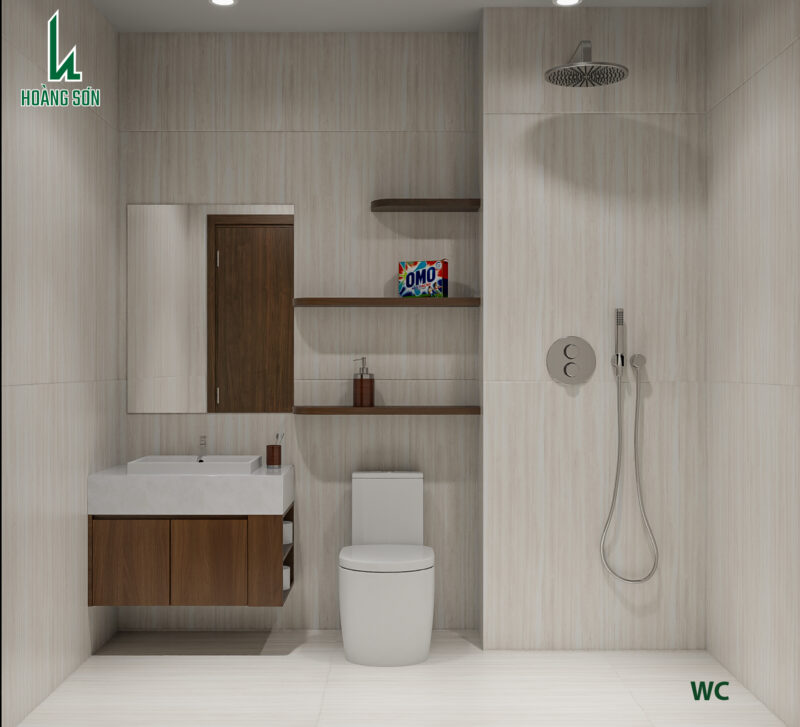 Bàn giao dự án thiết kế WC nhà anh Nghĩa