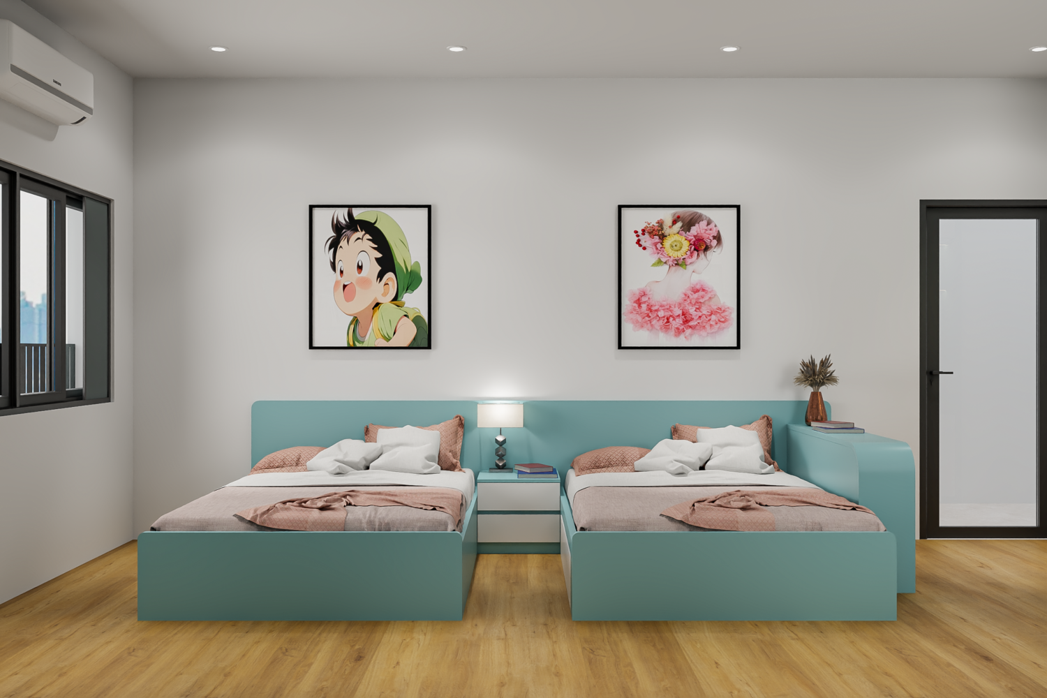 Dự án thiết kế phòng ngủ giường đôi cho nhà chị Thọ Bàn giao dự án thiết kế phòng ngủ giường đôi