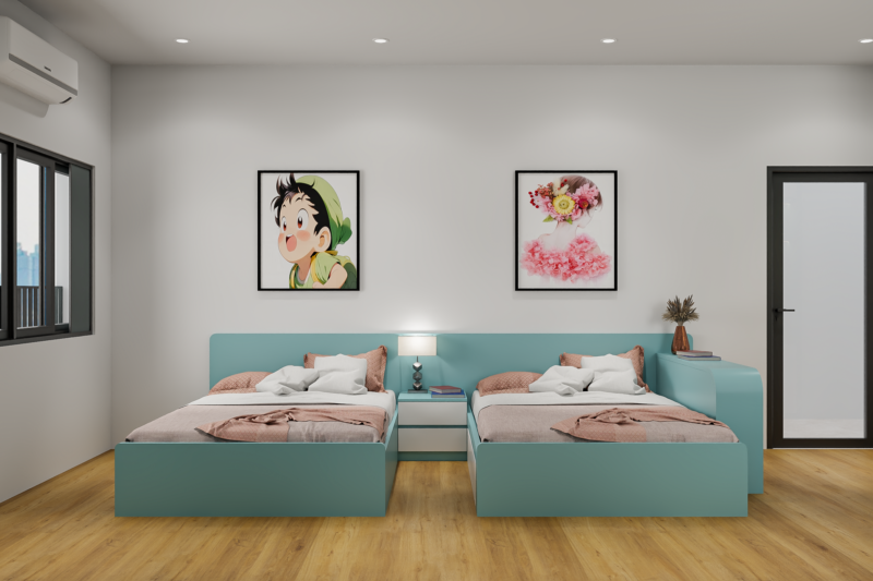 Bàn giao dự án thiết kế phòng ngủ giường đôi