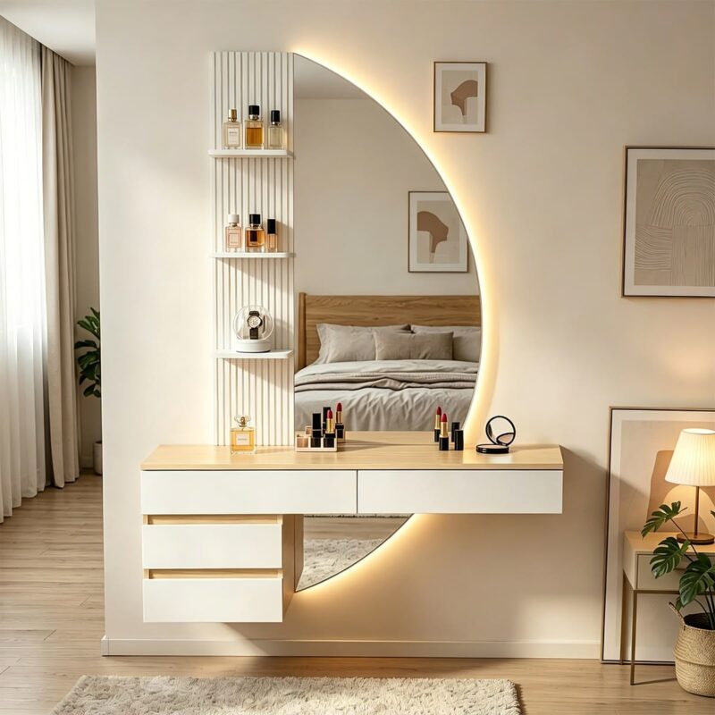 Cách chọn bàn trang điểm trong phòng ngủ đẹp, hiện đại và tối ưu không gian Bàn trang điểm phòng ngủ