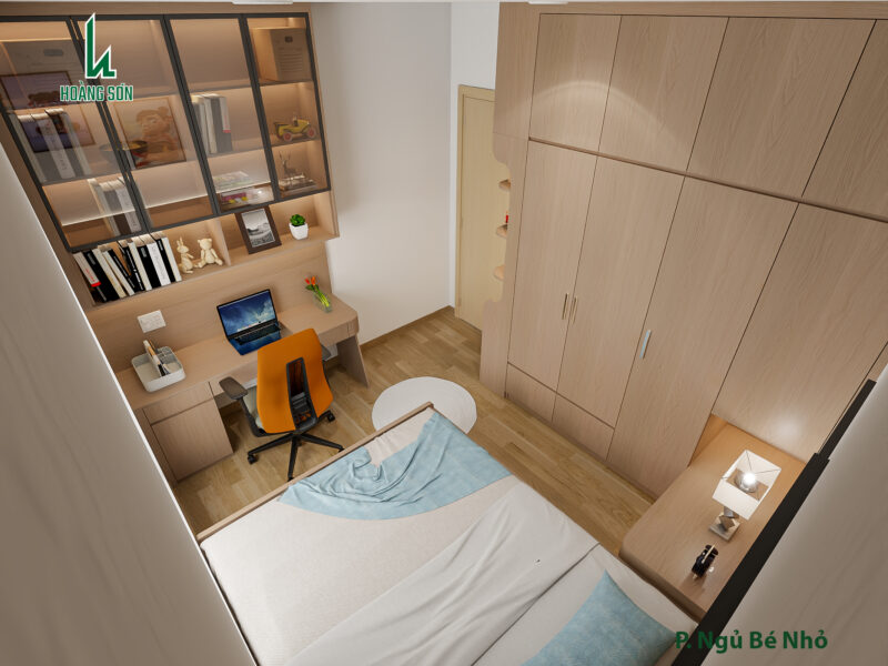 Dự án thiết kế phòng ngủ cho bé trai nhỏ nhà anh Ngân quận 7, TP.HCM Mảng tường và góc decor