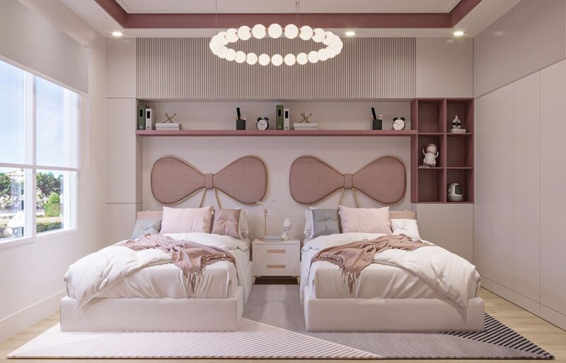 Giường đôi cho bé gái