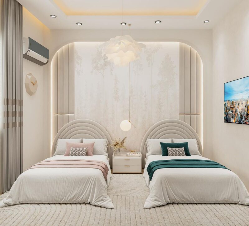 Giường đôi cho bé gái