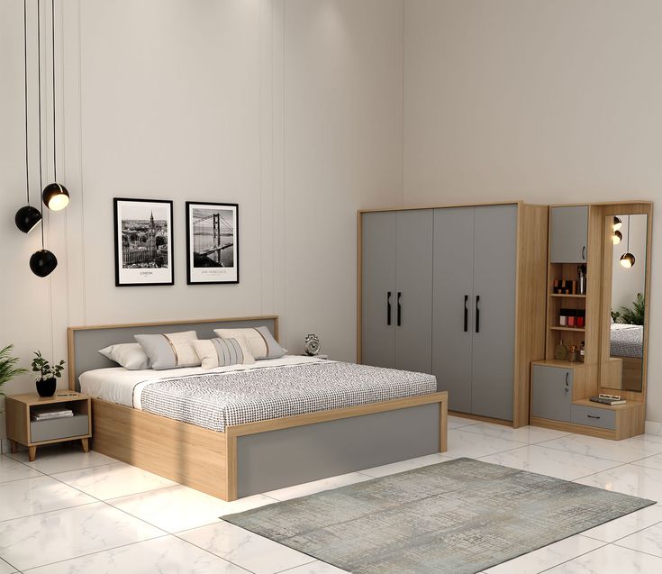 Giường ngủ bằng gỗ công nghiệp 