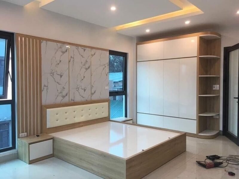 Giường ngủ bằng gỗ công nghiệp  