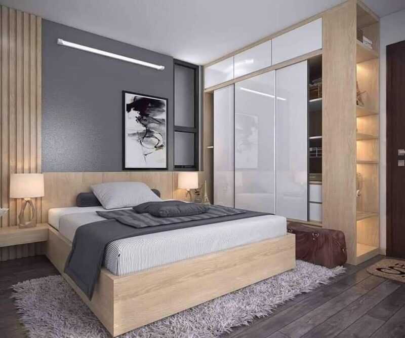 Giường ngủ bằng gỗ công nghiệp 