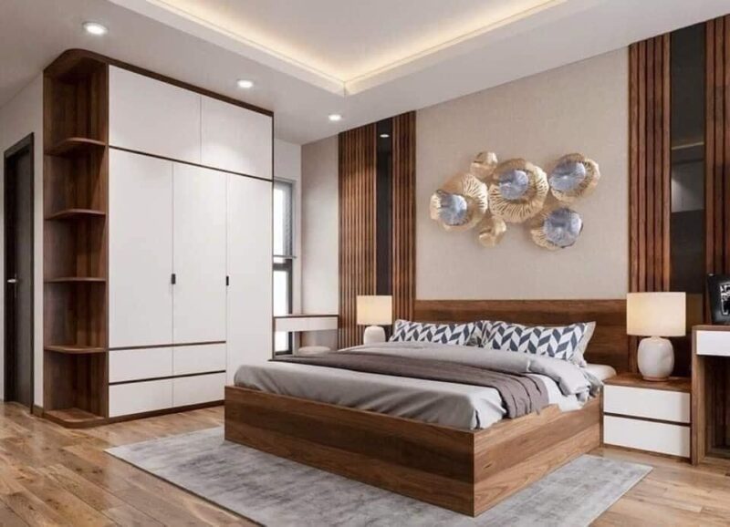 Giường ngủ bằng gỗ công nghiệp 