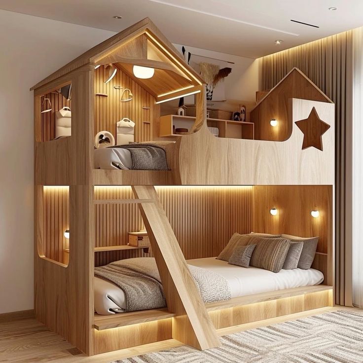 Tổng hợp các mẫu giường tầng cho bé gái đẹp, dễ thương dẫn đầu xu hướng Giường tầng cho bé gái