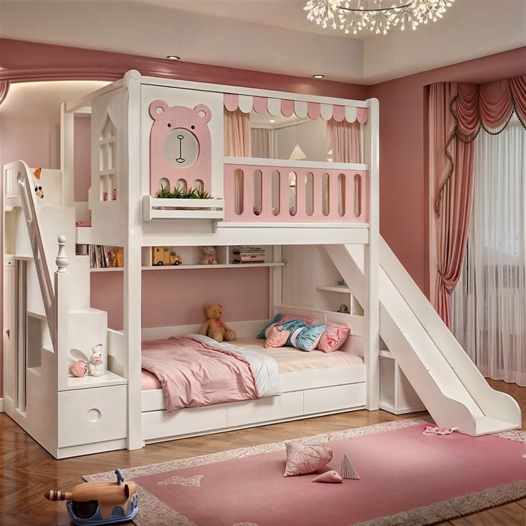 Tổng hợp các mẫu giường tầng cho bé gái đẹp, dễ thương dẫn đầu xu hướng Giường tầng cho bé gái