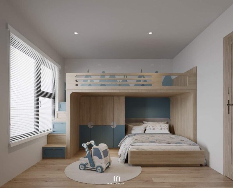 Tổng hợp các mẫu giường tầng cho bé trai tiện nghi, hiện đại nhất năm 2026 Giường tầng cho bé trai