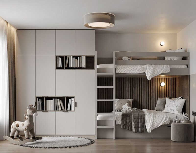 Tổng hợp các mẫu giường tầng cho người lớn hiện đại, công năng Giường tầng cho người lớn