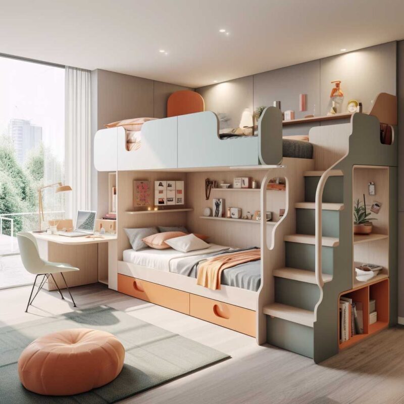 Tổng hợp các mẫu giường tầng đơn giản nhưng hiện đại năm 2026 Giường tầng đơn giản