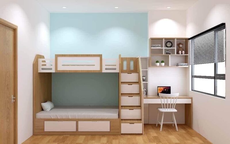 Giường tầng gỗ công nghiệp MDF