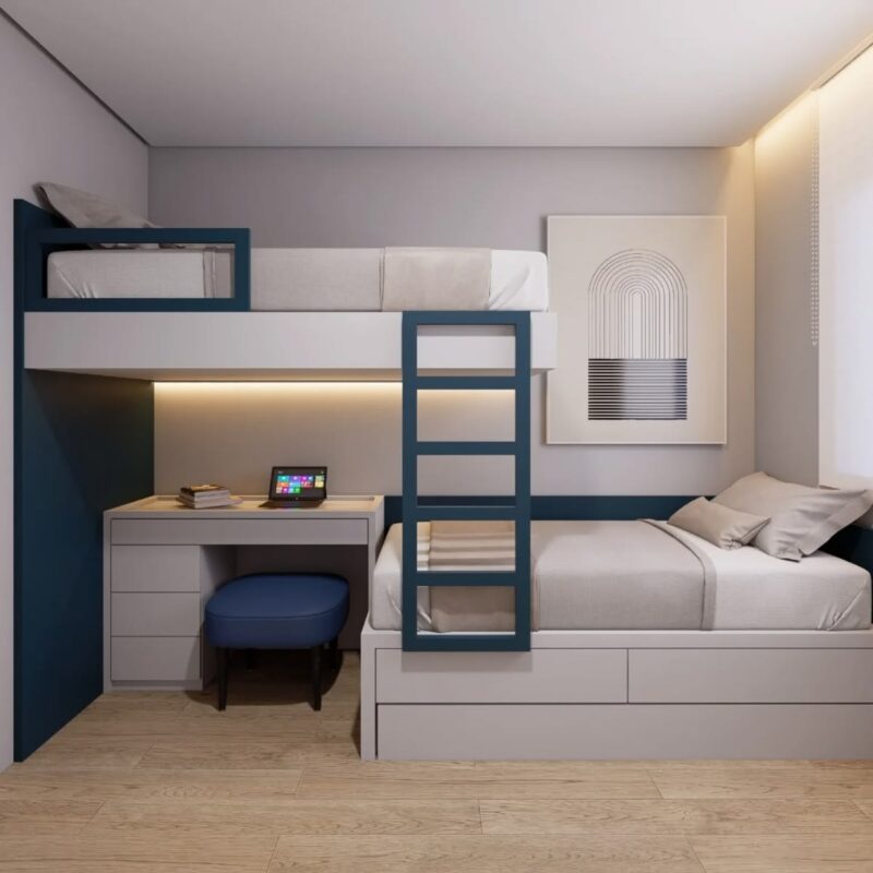 Giường tầng gỗ công nghiệp MDF