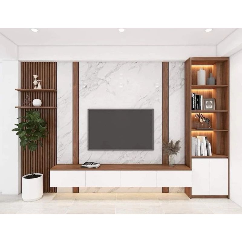 Mẫu kệ tivi bằng gỗ công nghiệp