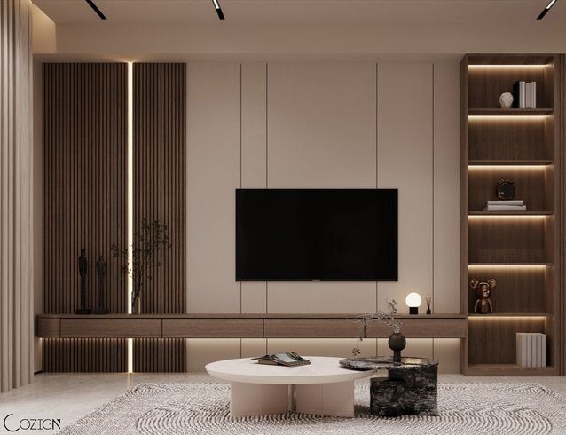Mẫu kệ tivi có tủ lưu trữ