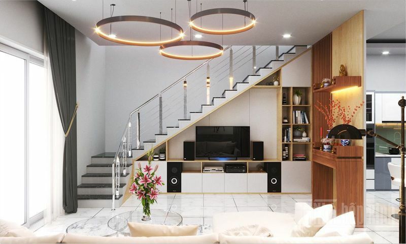 Mẫu kệ tivi dưới gầm cầu thang