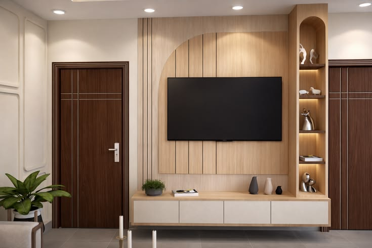 25++ mẫu kệ tivi kết hợp với tủ trang trí đẹp hiện đại nhất năm 2026 Mẫu kệ tivi kết hợp với tủ trang trí