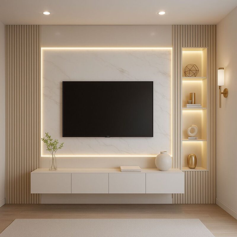 50++ mẫu kệ tivi treo tường hiện đại, sang trọng nhất hiện nay Mẫu kệ tivi treo tường