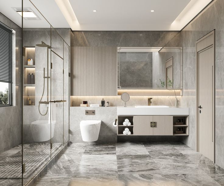30++ mẫu nội thất nhà vệ sinh đẹp, hiện đại dẫn đầu xu hướng 2026 Mẫu nội thất nhà vệ sinh