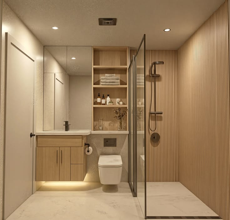 30++ mẫu nội thất nhà vệ sinh đẹp, hiện đại dẫn đầu xu hướng 2026 Mẫu nội thất nhà vệ sinh