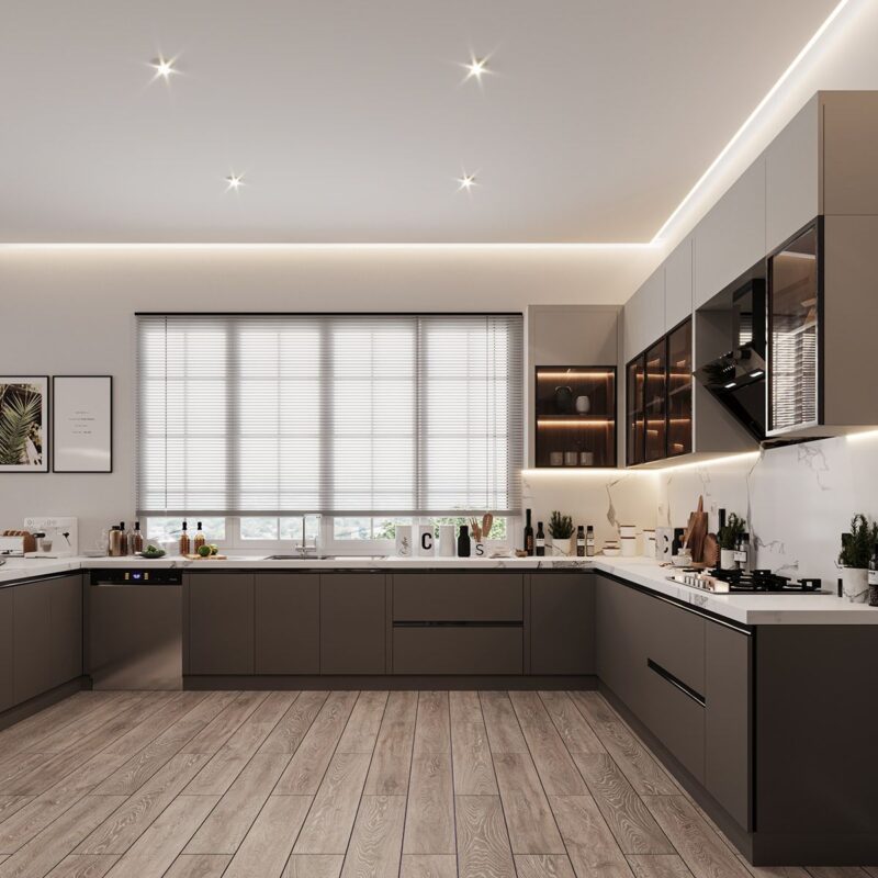 45++ mẫu phòng bếp 12m2 hiện đại và đầy đủ tiện nghi Mẫu phòng bếp 12m2
