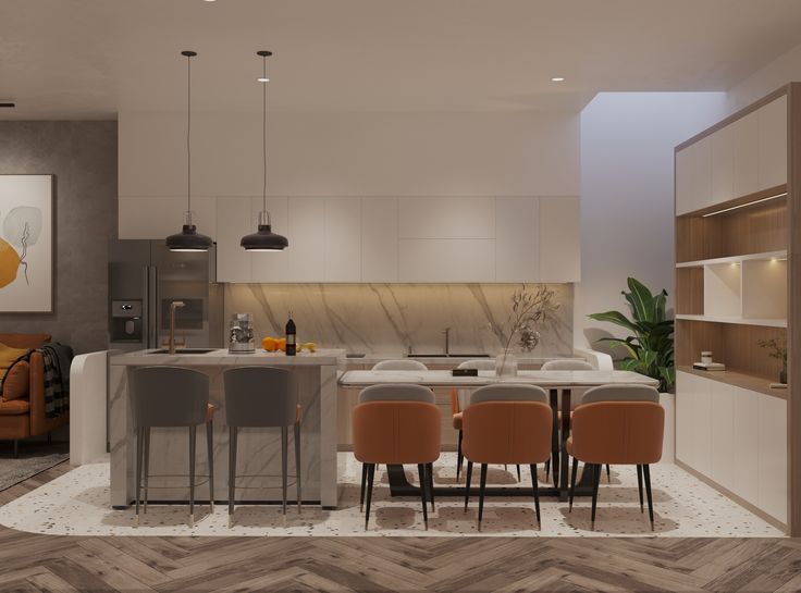 Mẫu phòng bếp 15m2 cho nhà phố