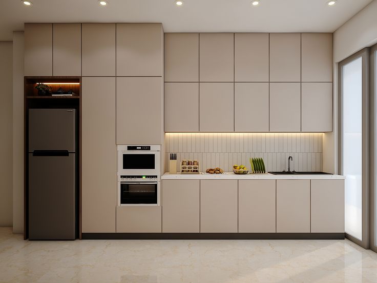 Mẫu phòng bếp 15m2 cho nhà phố