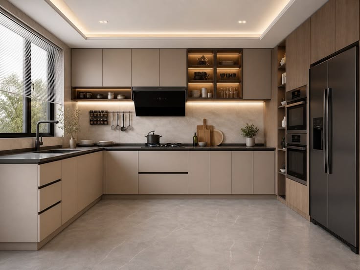 Mẫu phòng bếp 15m2 cho nhà phố
