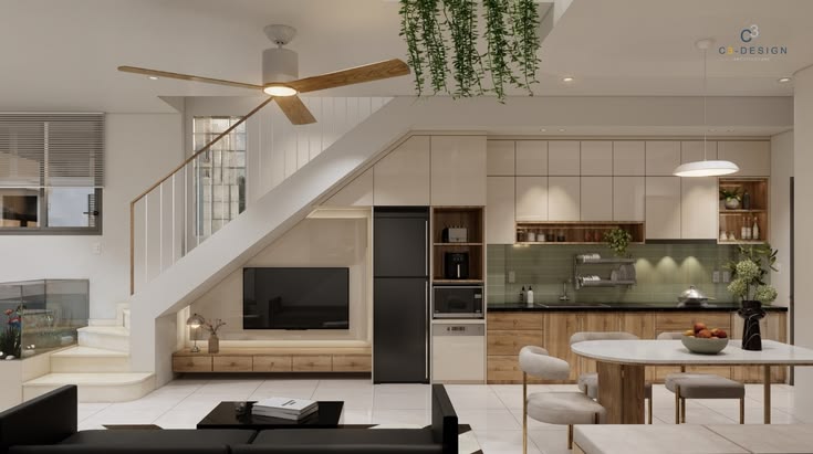 Mẫu phòng bếp 22m2 