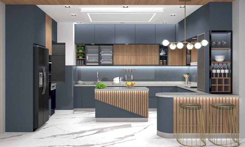 Mẫu phòng bếp 22m2