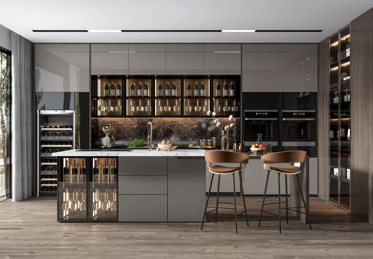 Mẫu phòng bếp 25m2