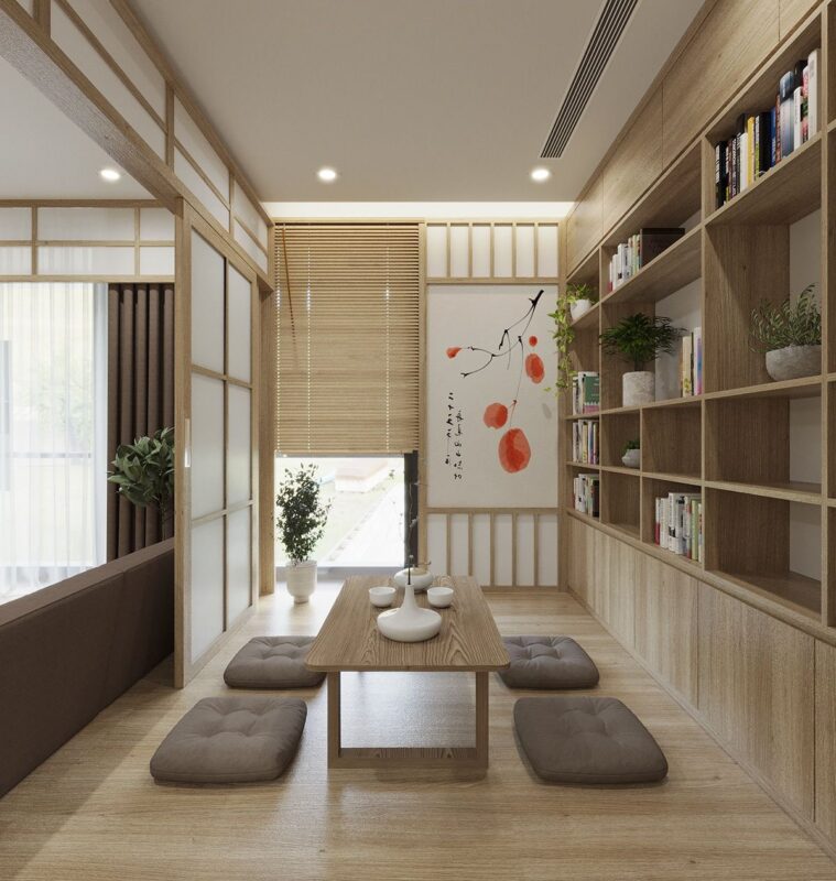 Mẫu phòng khách ngồi bệt 