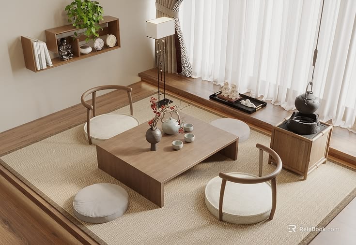 Mẫu phòng khách ngồi bệt 
