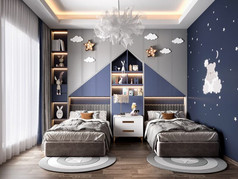 Mẫu phòng ngủ cho bé 15m2 
