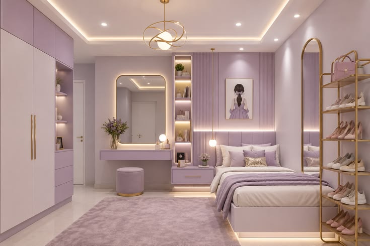 Mẫu phòng ngủ cho bé gái 15 tuổi