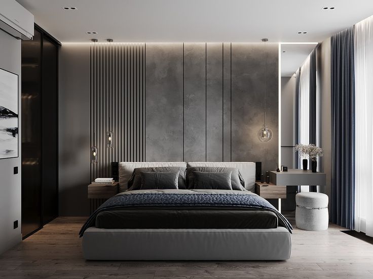 25++ mẫu phòng ngủ màu trắng đen sang trọng nhất hiện nay Mẫu phòng ngủ màu trắng đen