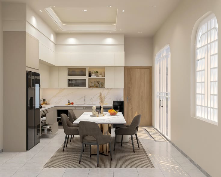 Mẫu thiết kế phòng bếp 18m2