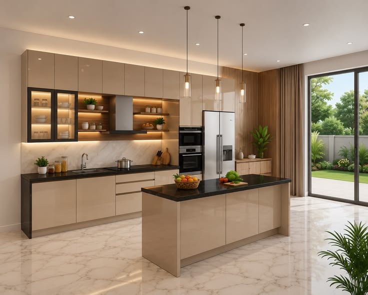 Mẫu thiết kế phòng bếp 18m2