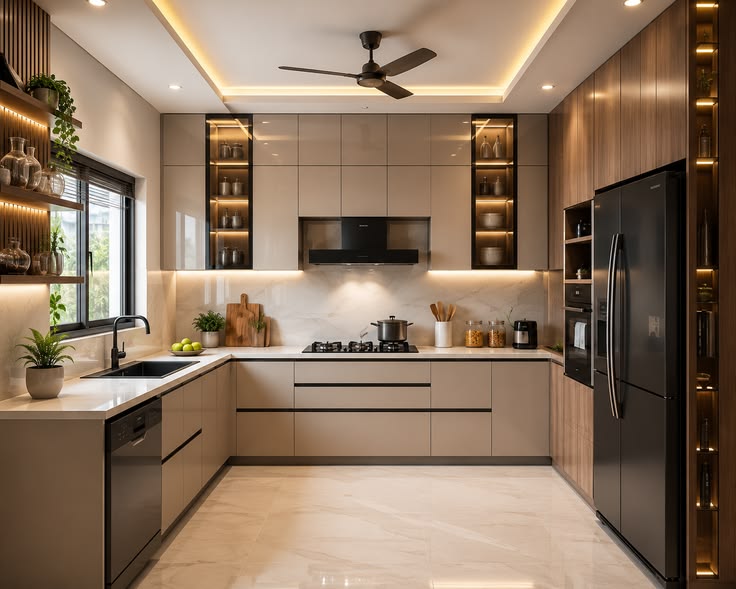 Tổng hợp các mẫu thiết kế phòng bếp 20m2 công năng, hiện đại Mẫu thiết kế phòng bếp 20m2