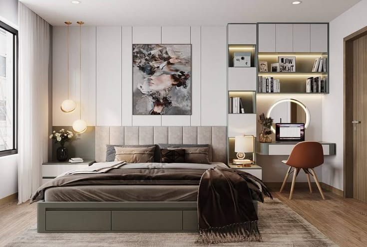 Top 20 mẫu thiết kế phòng ngủ 15m2 cho vợ chồng ấm áp, hiện đại Mẫu thiết kế phòng ngủ 15m2 cho vợ chồng