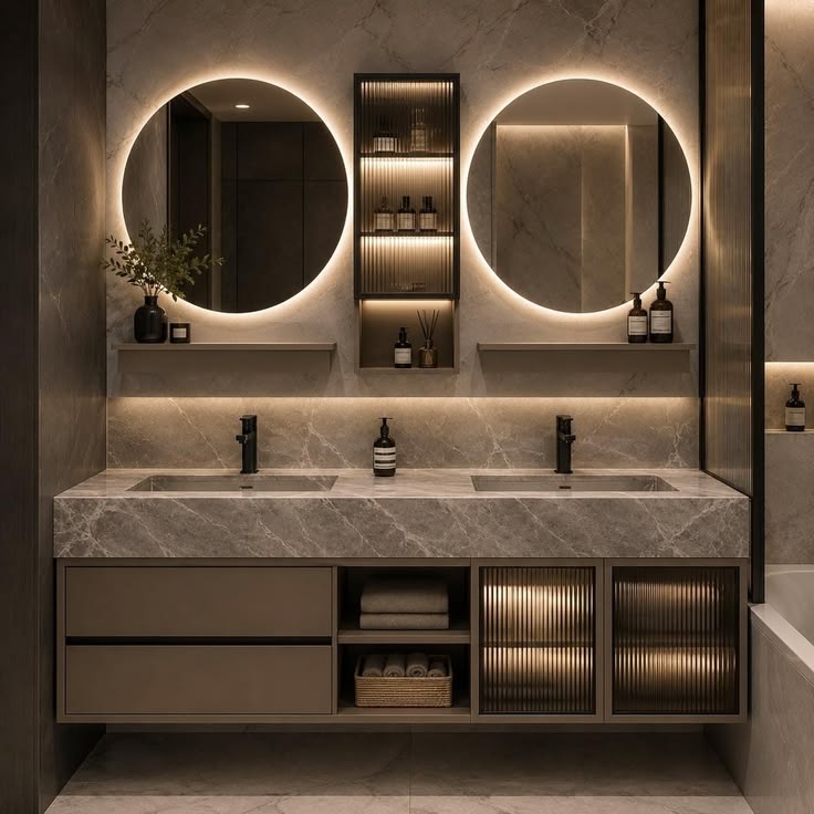 Tổng hợp 40++ mẫu tủ Lavabo bằng gỗ công nghiệp phổ biến hiện nay Mẫu tủ Lavabo bằng gỗ công nghiệp