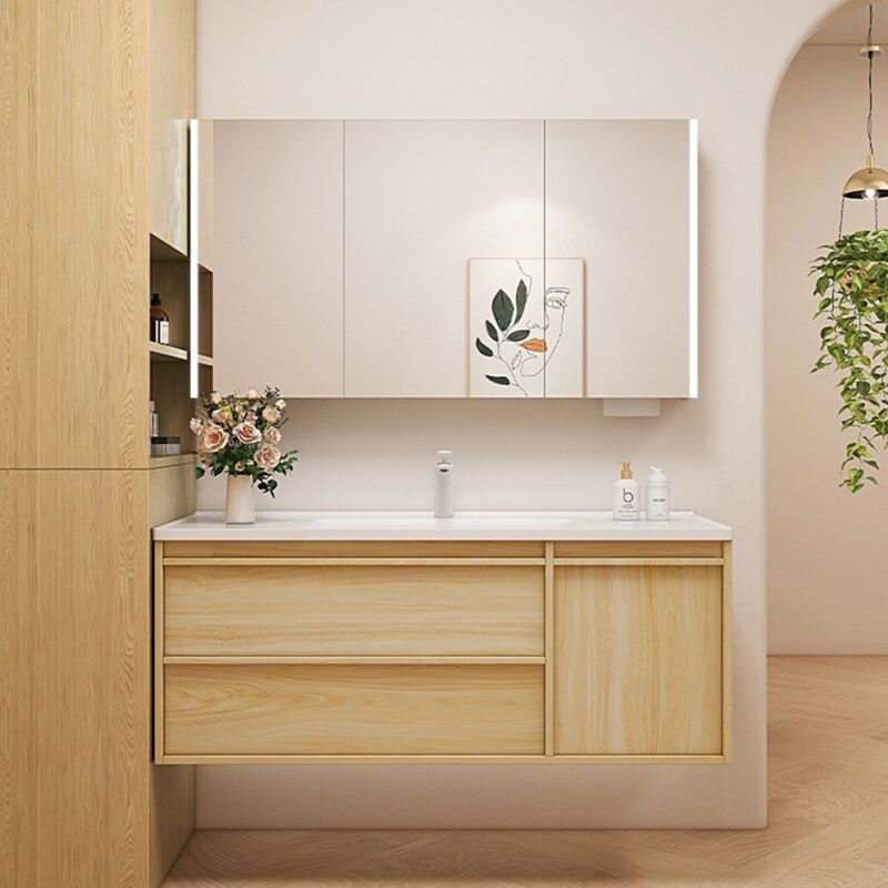 Tổng hợp 40++ mẫu tủ Lavabo bằng gỗ công nghiệp phổ biến hiện nay Mẫu tủ Lavabo bằng gỗ công nghiệp