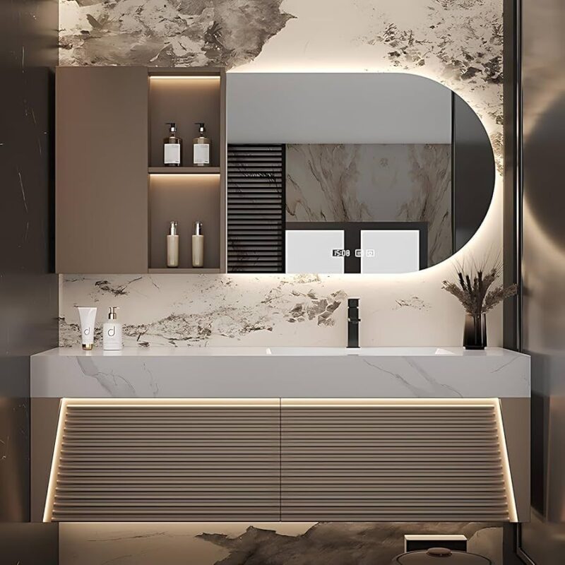 Tổng hợp 50++mẫu tủ Lavabo đẹp, hiện đại nhất năm 2026 Mẫu tủ Lavabo đẹp