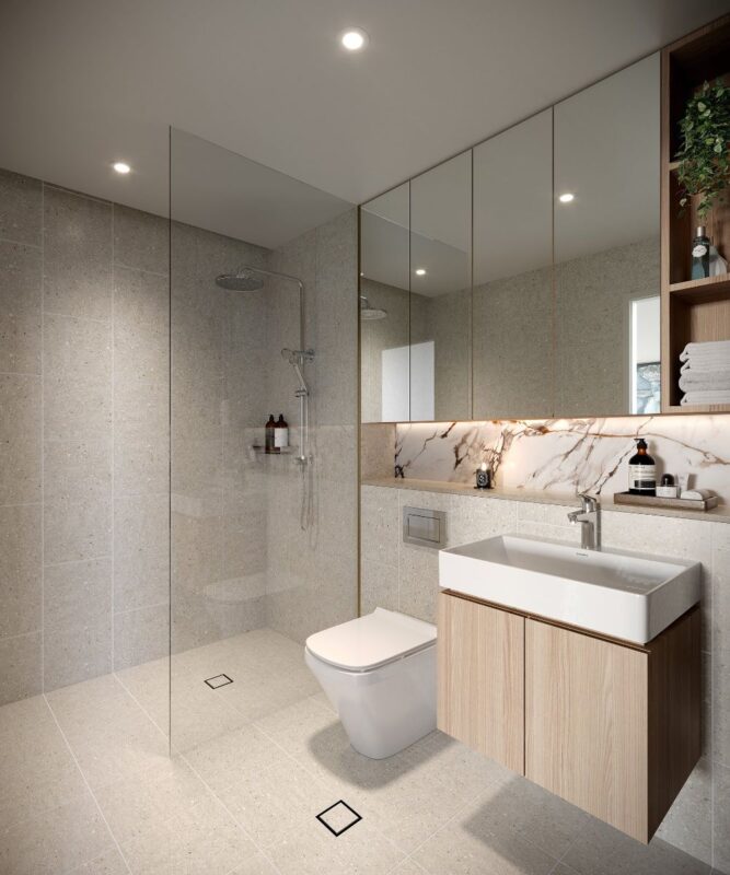 Mẫu tủ lavabo treo tường
